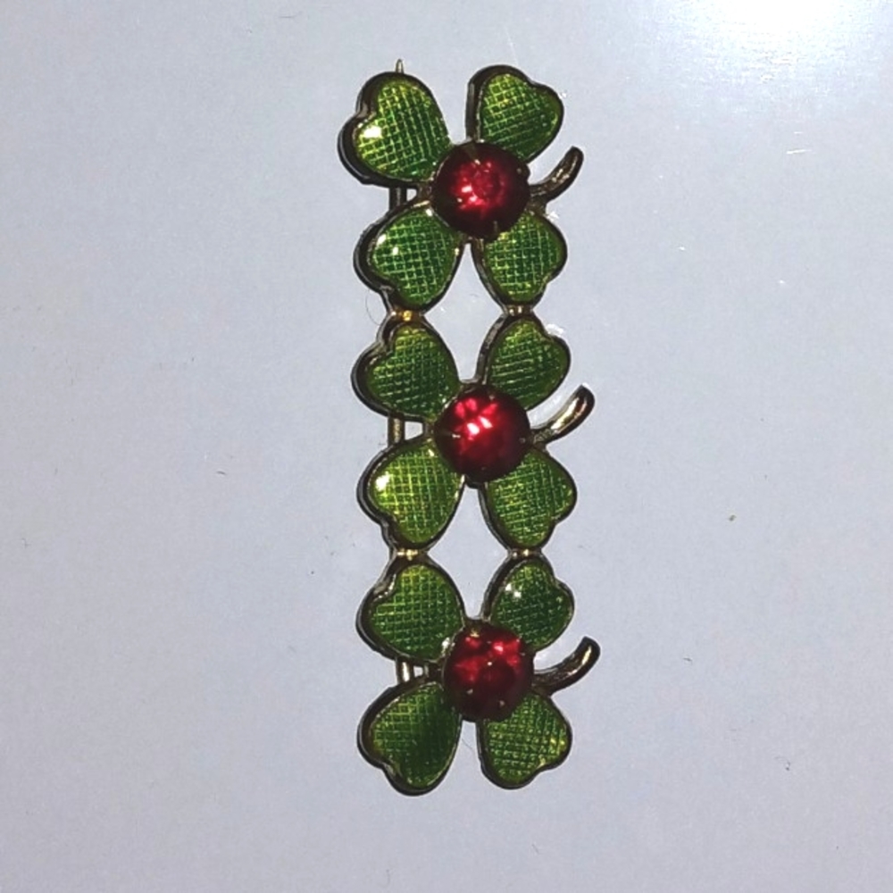 Vtg.four leaf clover bar pin - Picture 3 of 7